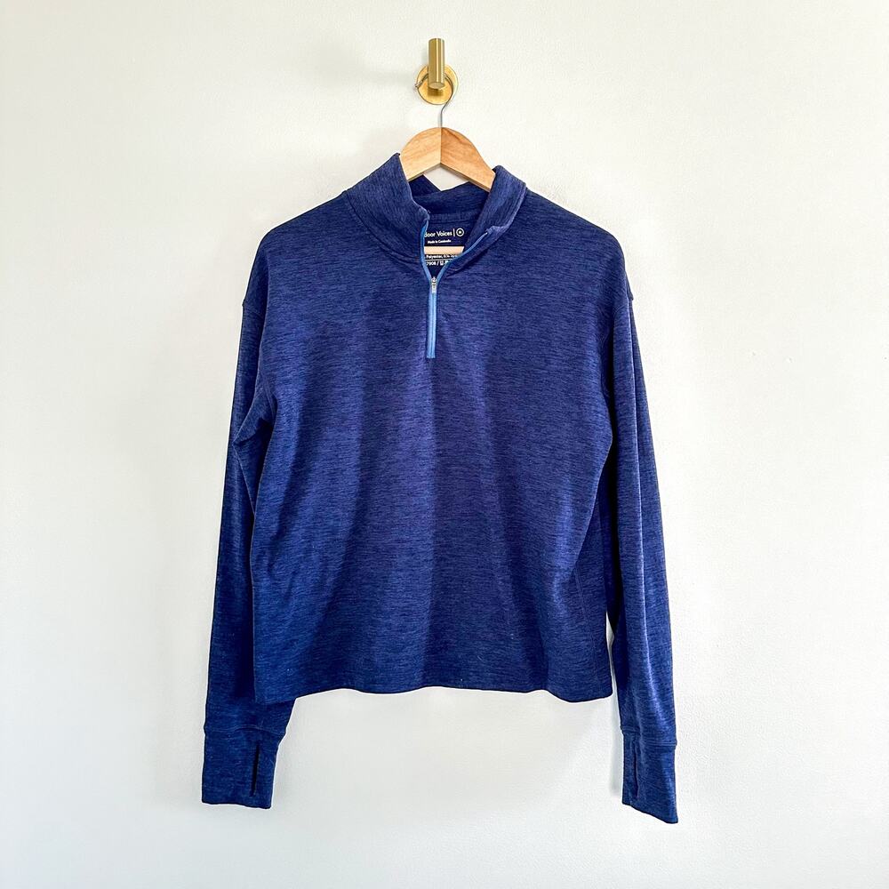 Outdoor Voices 1/4 Zip Pullover Sweater Blue M